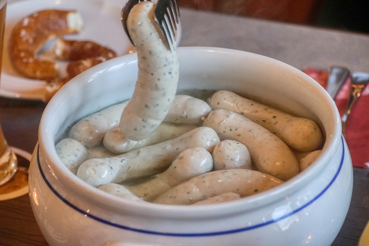 white sausage, bavaria, sausage